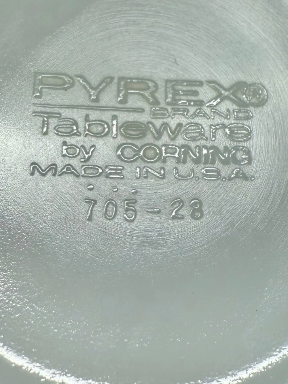 VTG Pyrex by Corning Tableware Double Tough Double Green Stripe Bowl #705 5.5" - Picture 7 of 9